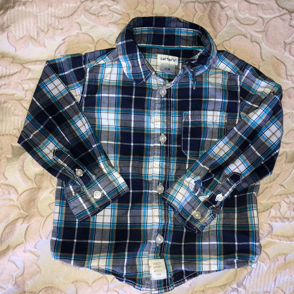 Plaid button down shirt
